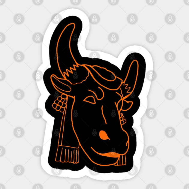 Ethnic Bull Sticker by isstgeschichte